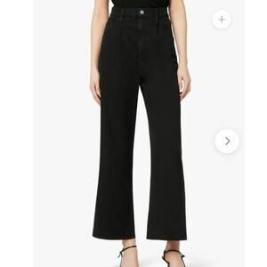 Joe's The Pleated High Rise Wide Leg Ankle Pant in Black